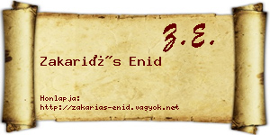 Zakariás Enid névjegykártya